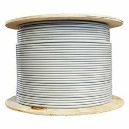 SWE-TECH 3C Cat6a Gray Copper Ethernet Cable, 10 Gigabit Stranded, UTP, POE Compliant, 500Mhz, 24 AWG, Spool, 1000ft FWT13X6-021MH